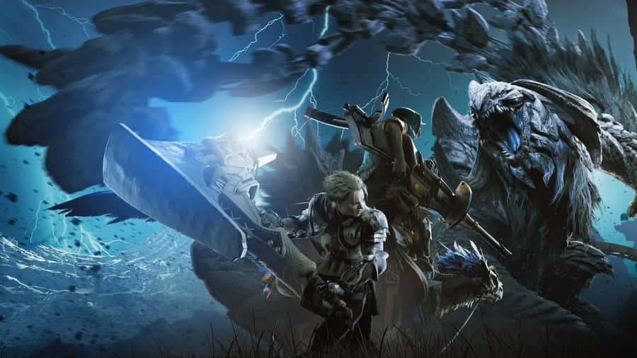 Monster Hunter Wilds Epic Battle Wallpaper