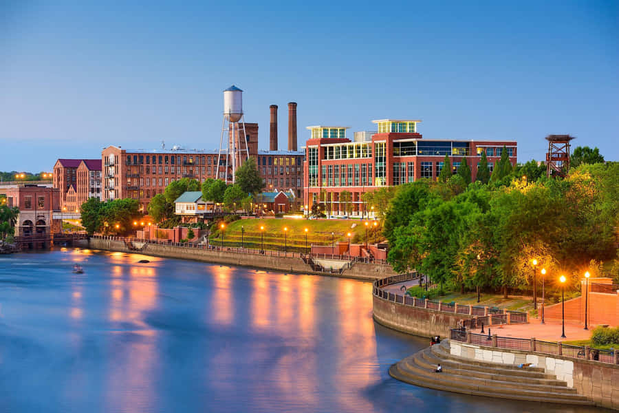 Montgomery Riverfront Evening View Wallpaper