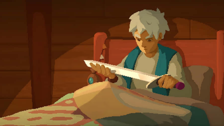 Moonlighter Character Crafting Sword Wallpaper