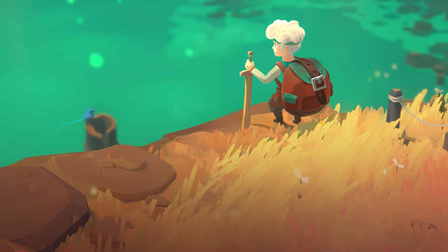 Moonlighter Character Exploring Landscape Wallpaper