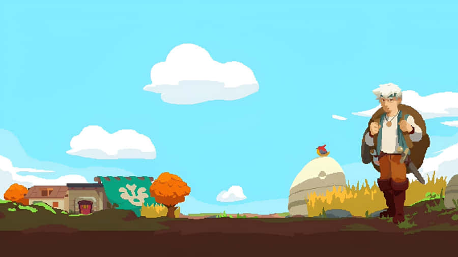 Moonlighter Game Village Scene Wallpaper