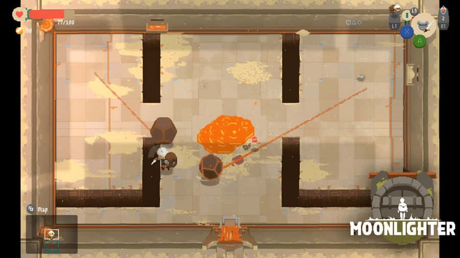 Moonlighter Gameplay Dungeon Exploration Wallpaper