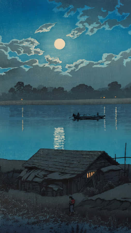 Moonlit River Night Wallpaper