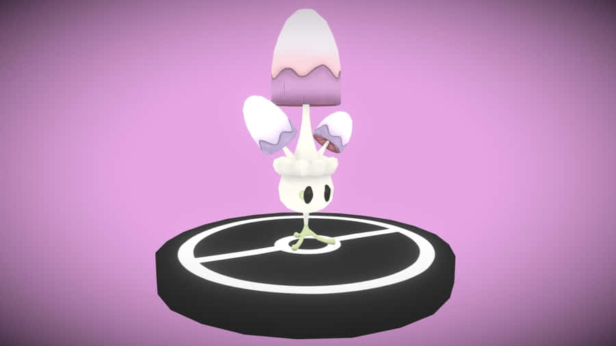 Morelull, The Illuminating Pokémon, On A Violet Background Wallpaper