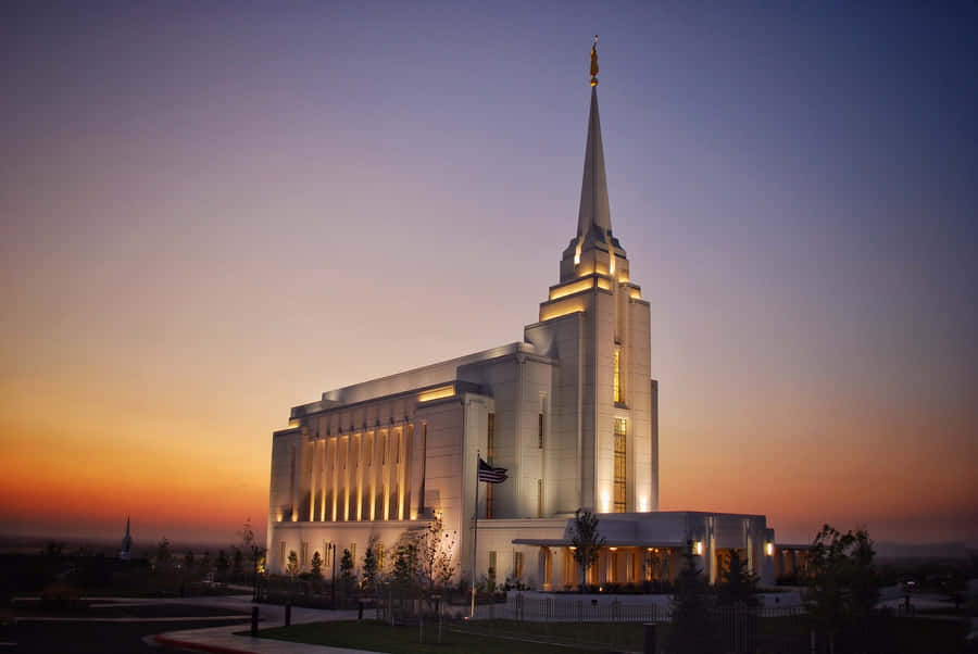 Mormon Temple Of Rexburg Idaho Desktop Wallpaper