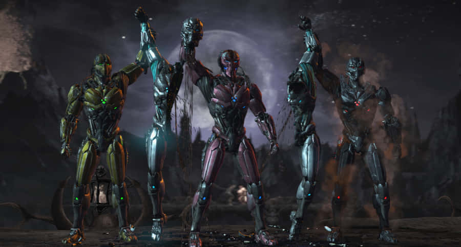 Mortal Kombat's Cyber Ninja - Cyrax In Action Wallpaper