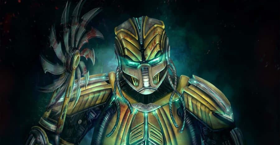 Mortal Kombat's Cyrax In Epic Battle Stance Wallpaper