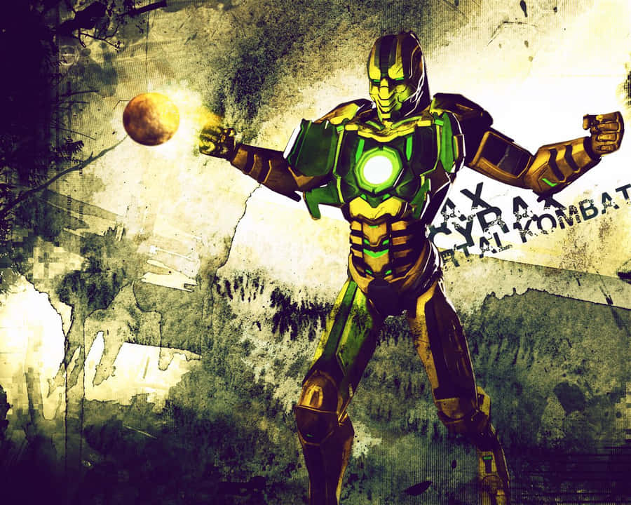 Mortal Kombat's Deadly Warrior Cyrax In Action Wallpaper
