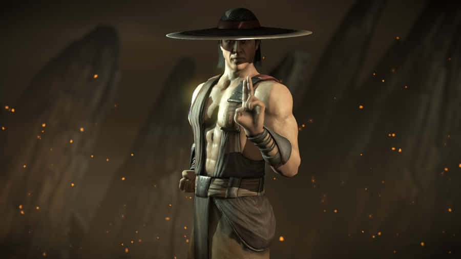 Mortal Kombat's Kung Lao In Action Wallpaper