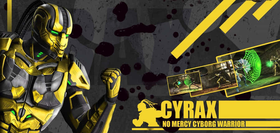 Mortal Kombat's Robotic Warrior Cyrax In Action Wallpaper