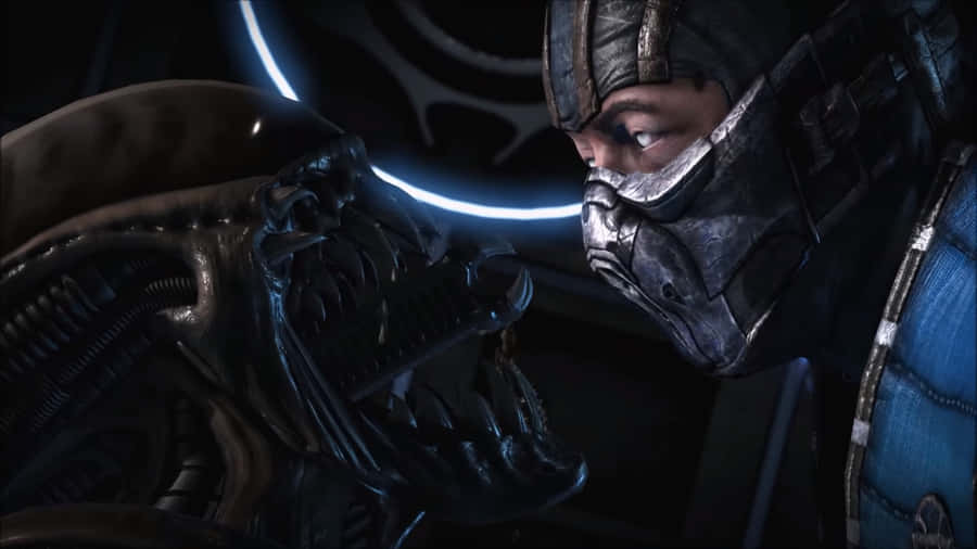 Mortal Kombat Triborg Unleashes His Techno Battle Skills Wallpaper