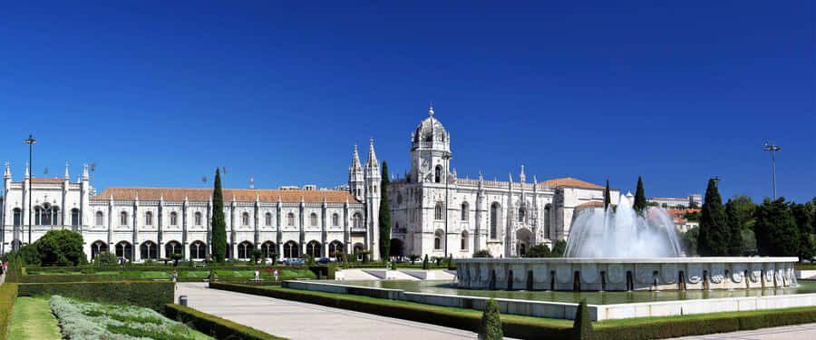 Mosteiro Dos Jeronimos Panoramic Shot Wallpaper
