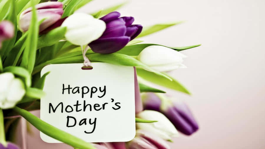 Mothers Day Bouquetwith Card Wallpaper