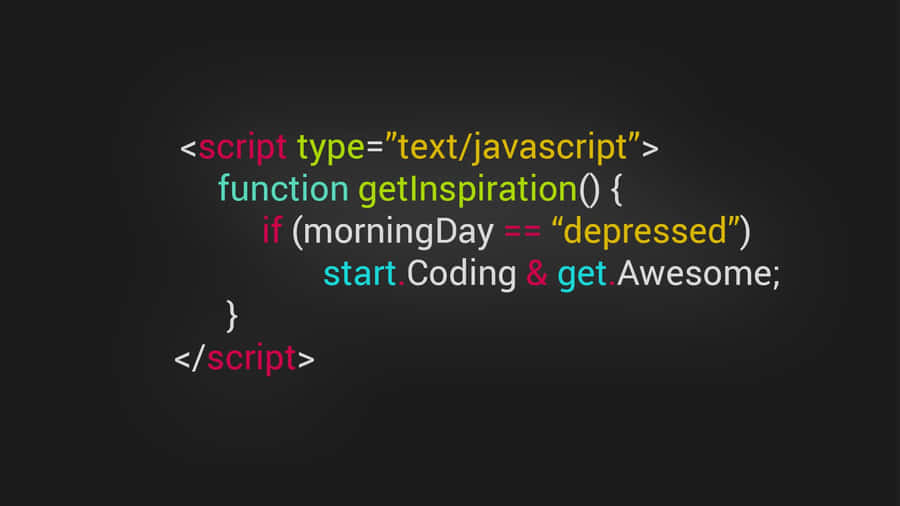 Motivational Javascript Code Snippet Wallpaper