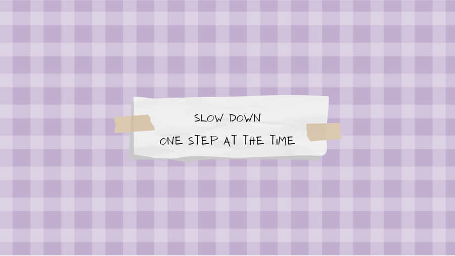 Motivational Note Purple Checkered Background Wallpaper