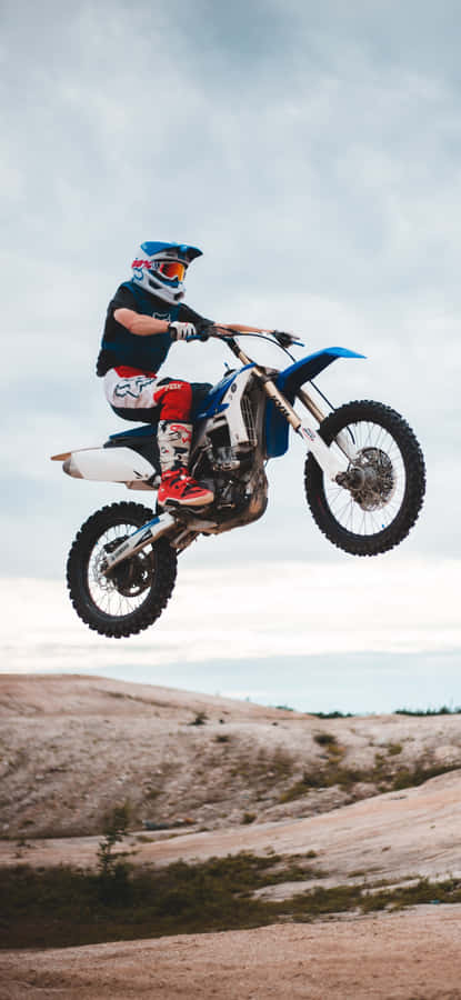 Motocross Jump Action Shot Wallpaper