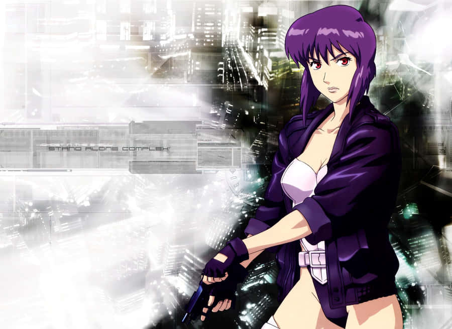 Motoko Kusanagi - Powerful Cyborg Soldier Wallpaper