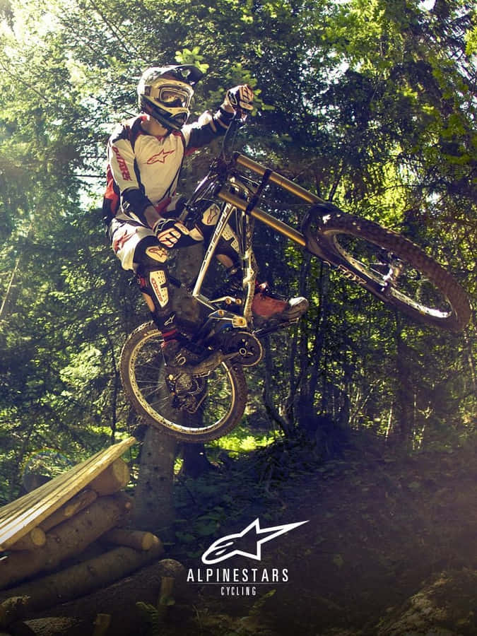 Mountain Bike Iphone Riders Doing Stunt Wallpaper