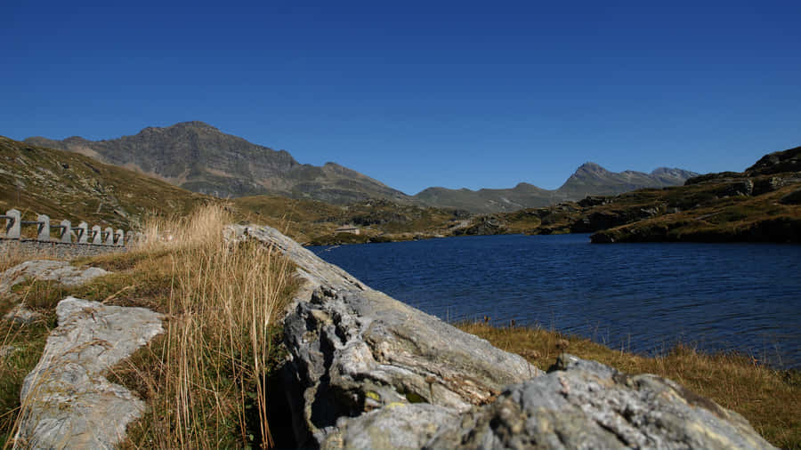 Mountain Lake Landscape Scenery Wallpaper