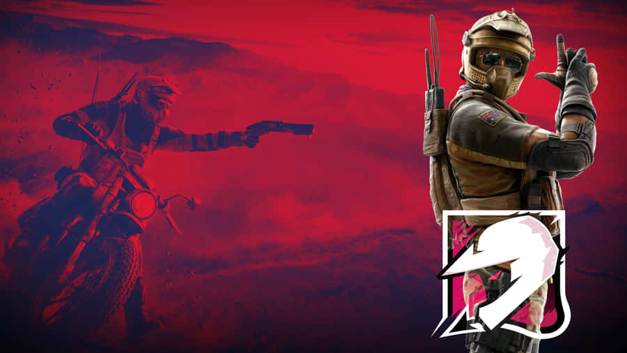 Mozzie Character In Action In Rainbow Six Siege Wallpaper