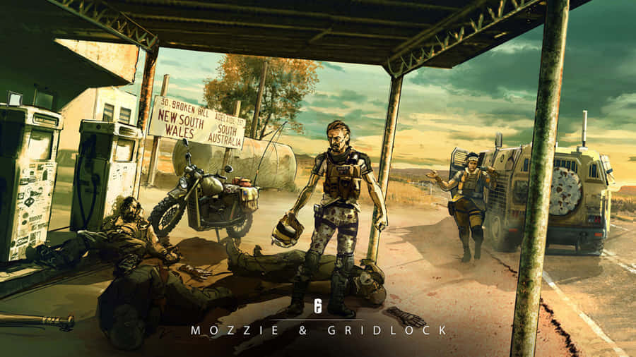 Mozzie In Action On Rainbow Six Siege Wallpaper