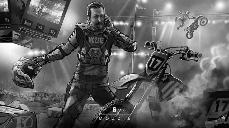Mozzie, The Relentless Defender In Rainbow Six Siege Wallpaper