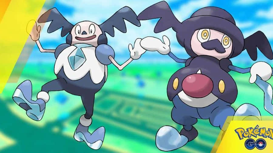 Mr Mime And Mr Rime Enjoying A Breezy Day Wallpaper