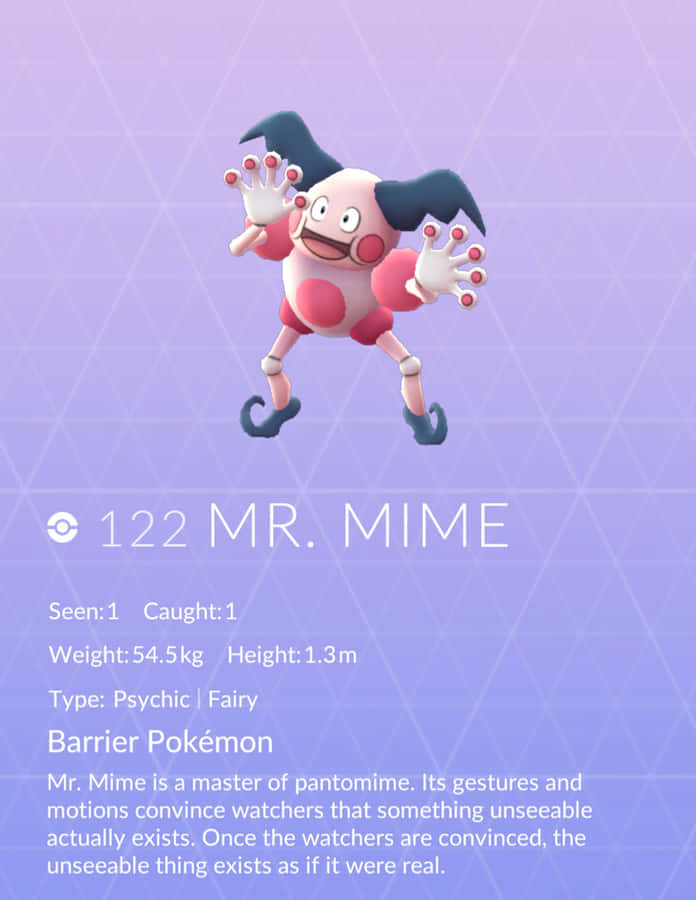 Mr Mime Description And Stats Wallpaper