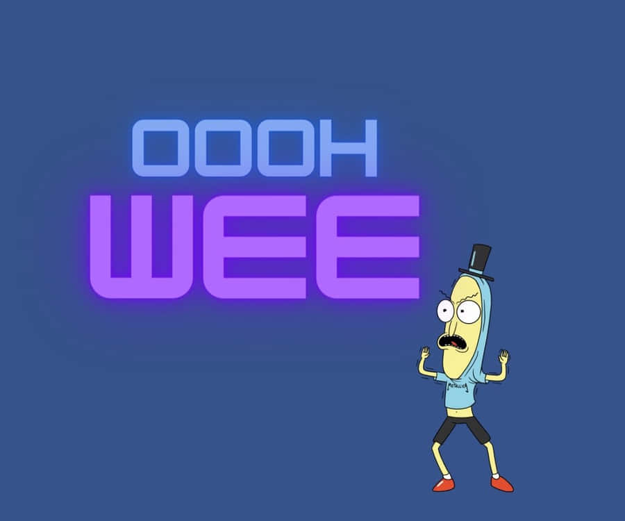 Mr. Poopybutthole Smiling In A Colorful Background Wallpaper