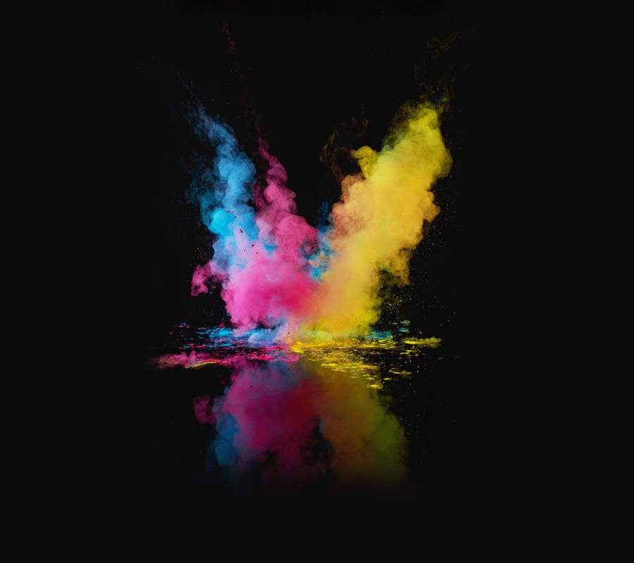 Multicolored Smoke Explosion In Qhd Wallpaper
