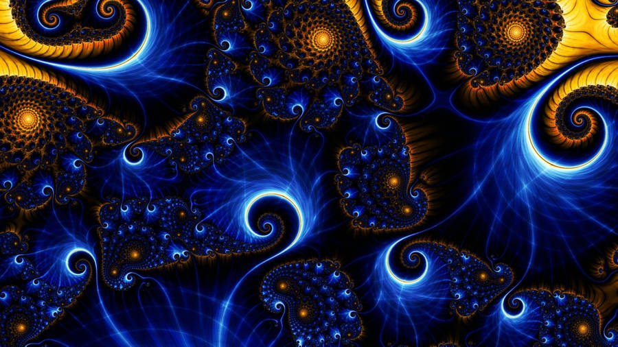 Multiple Organic Nautilus Fractal Design Wallpaper