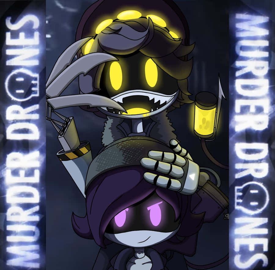 Murder Drones Animated Characters Wallpaper