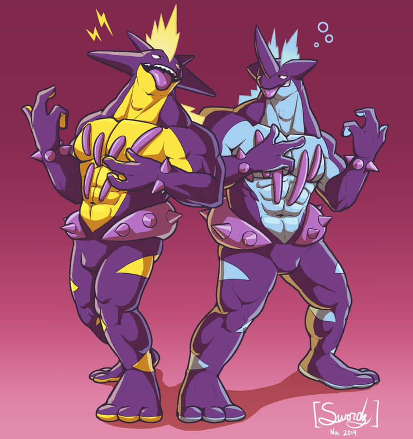 Muscular Blue And Yellow Toxtricity Wallpaper