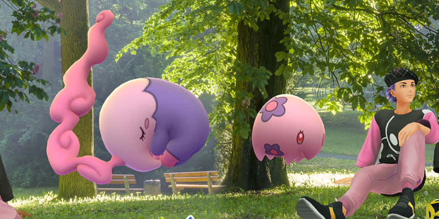 Musharna And Munna In Park Wallpaper