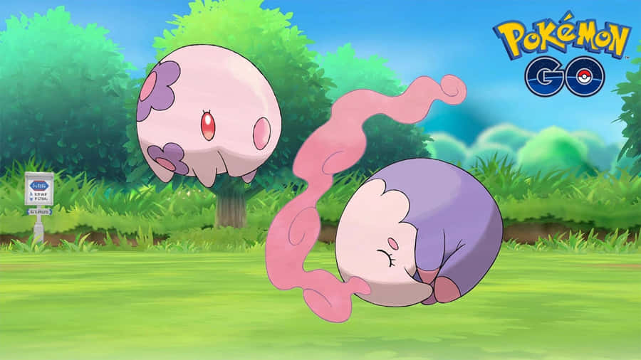 Musharna And Munna With Logo Wallpaper