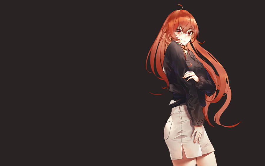 Mushoku Tensei Eris Black Background Wallpaper