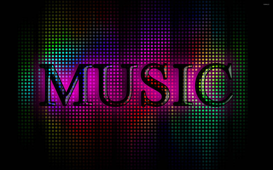Music Colorful Dots Background Wallpaper