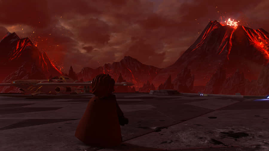 Mustafar's Fiery Landscape Wallpaper