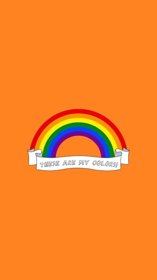 My Colors Aesthetic Lgbt Rainbow Orange Wallpaper