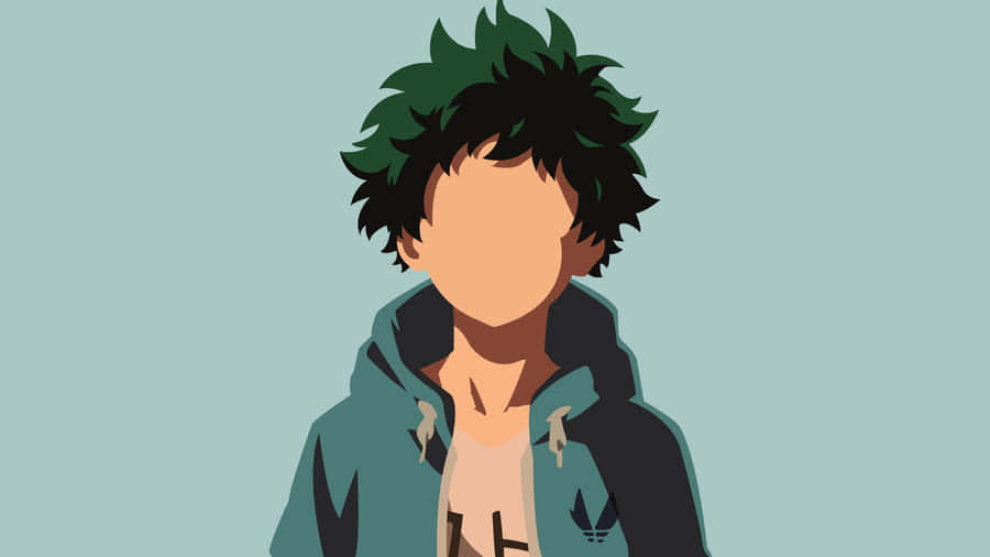 My Hero Academia Laptop With Izuku's Silhouette Wallpaper