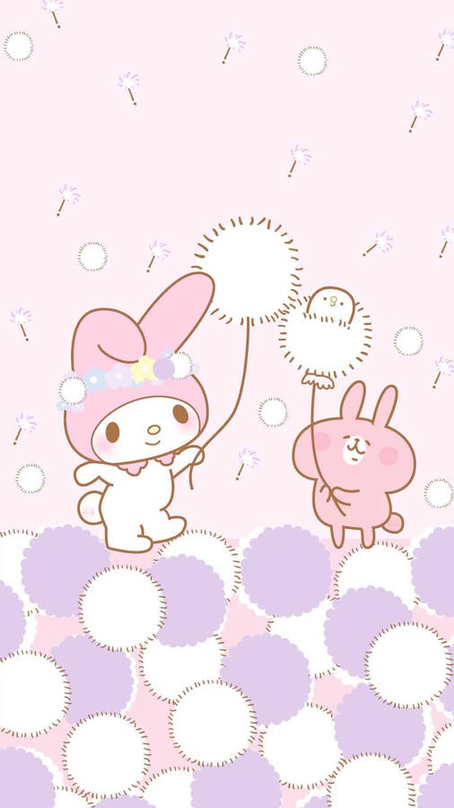 My Melody And Kanahei: Best Friends Wallpaper