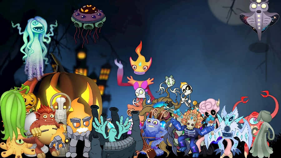 My Singing Monsters Halloween Celebration Wallpaper