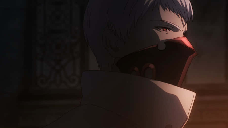 Mysterious Anime Character Glance Wallpaper