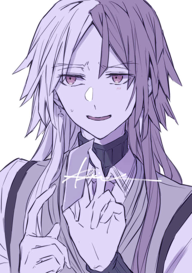 Mysterious_ Anime_ Character_ Holding_ Card Wallpaper