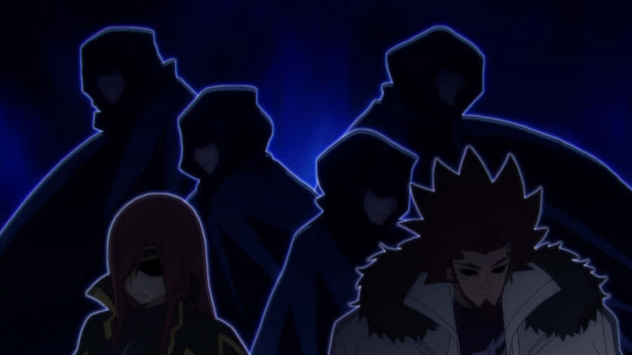 Mysterious_ Anime_ Group_ Silhouettes Wallpaper