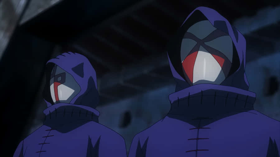 Mysterious Aogiri Tree Silhouette Against A Sunset Wallpaper