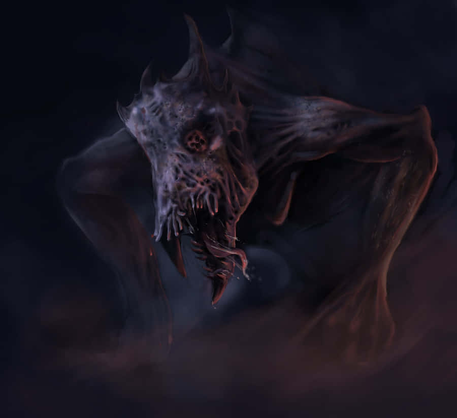 Mysterious Dark Creature Lurking In The Shadows Wallpaper