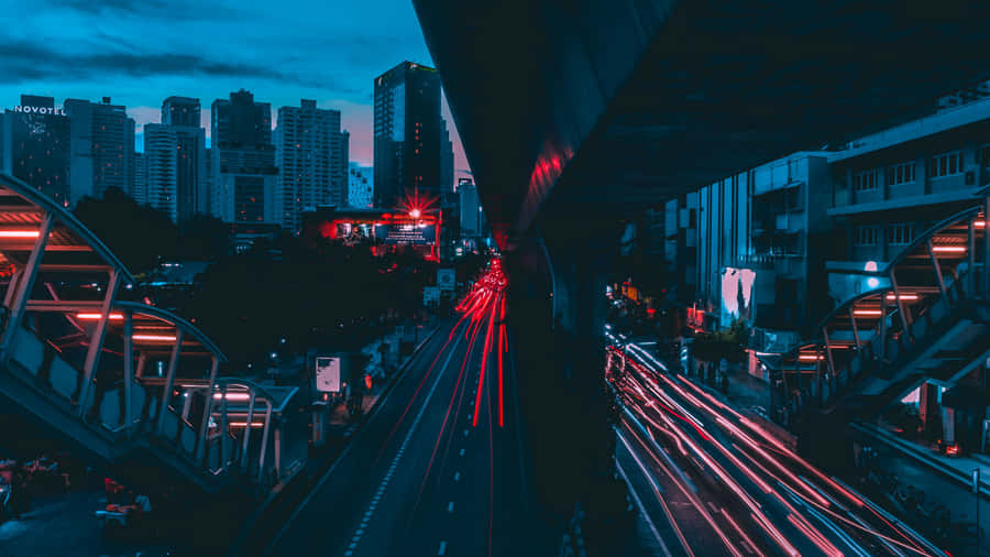 Mysterious Dark Crossroad In A Dense Forest Wallpaper
