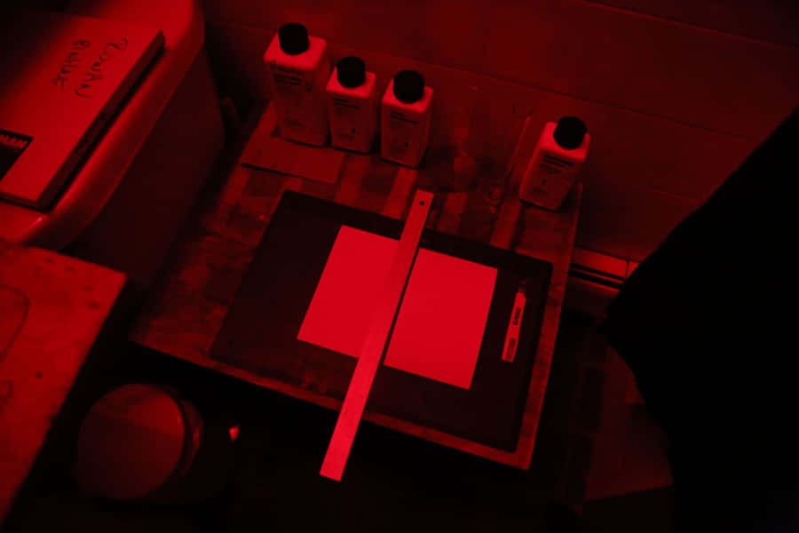 Mysterious Dark Room Illuminated By A Single Light Source Wallpaper