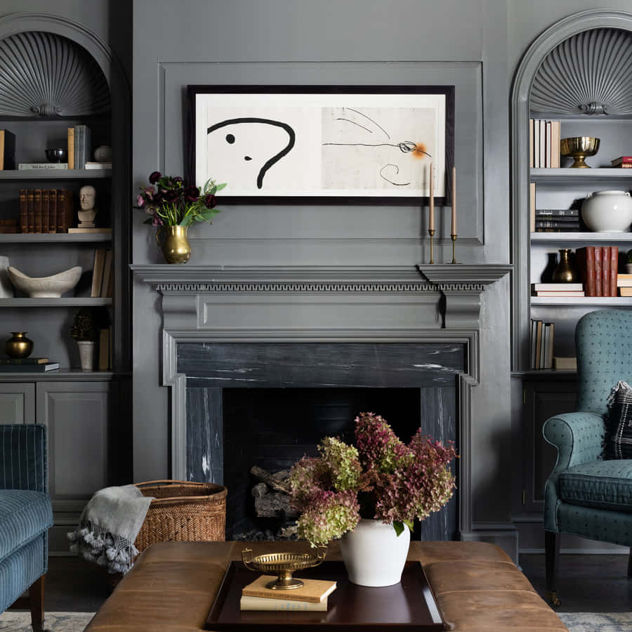 Mysterious Dark Room With Glowing Light Wallpaper